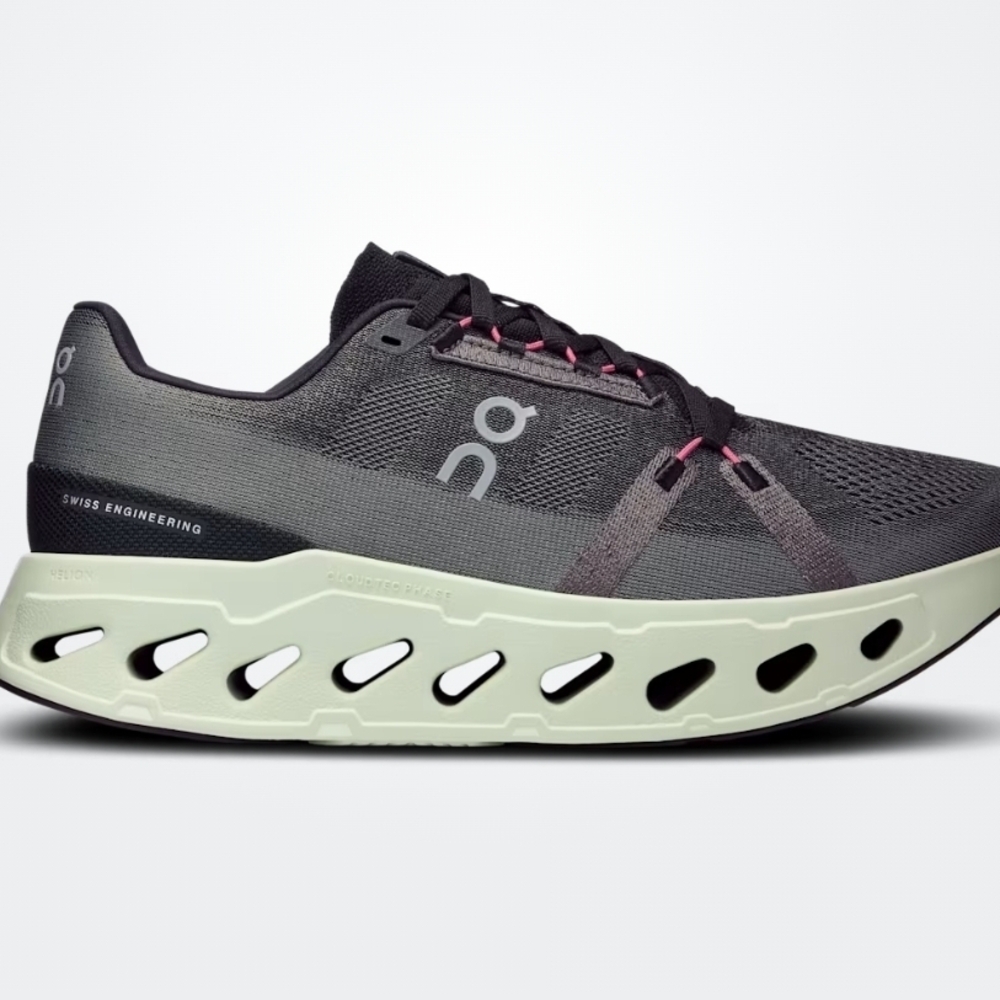 On Running Gray and Cream Athletic Shoes